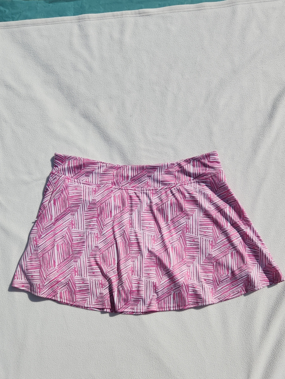 ​PGA Tour Pink Abstract Geometric Print Golf Athletic Skort - Size L